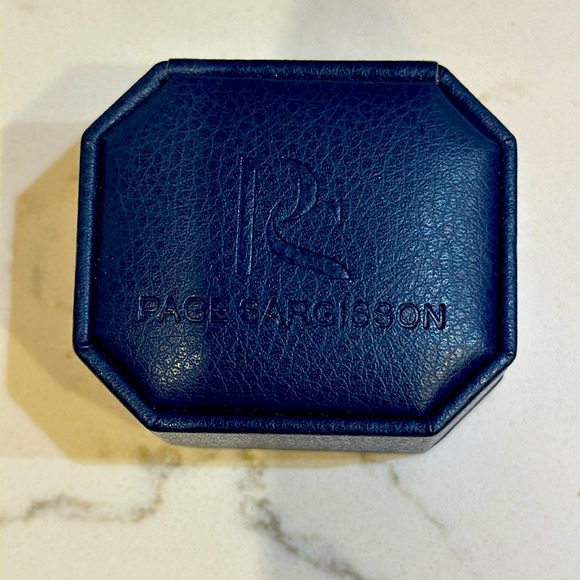 Page Sargisson Leather Earring Box - 2 1/4 x 2 x 1 1/2 - Picture 1 of 2